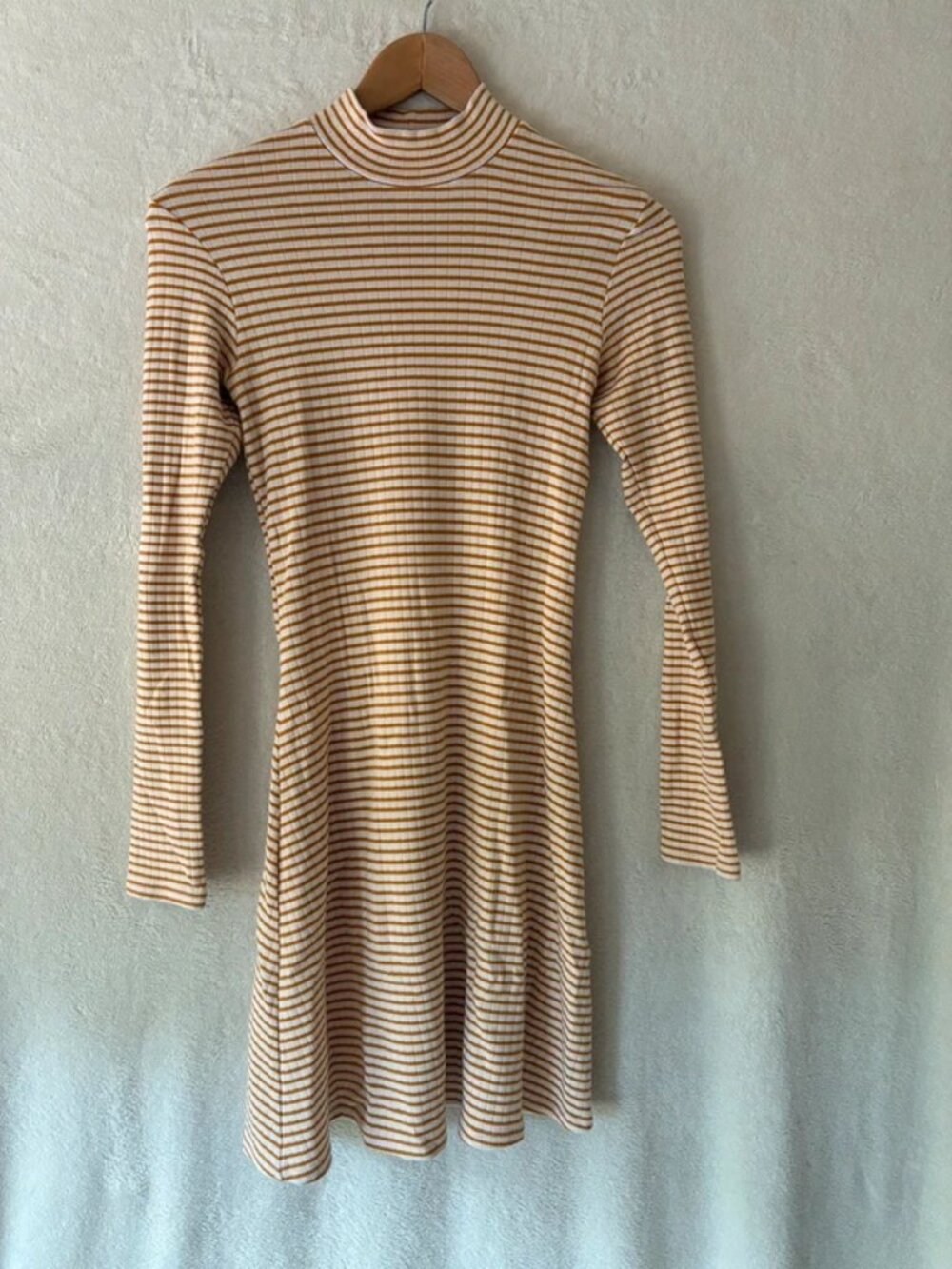 American Apparel Stripe Turtleneck Dress Small Y2K Indie Sleeze